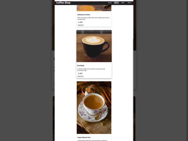 How To Make A Responsive Coffee Shop Website Design Using HTML - CSS - JavaScript || From Scratch