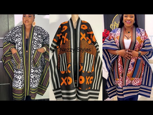How to cut and sew this  gorgeous Kimono Aso oke bubu jacket | Butterfly kimono | Aso oke bubu dress