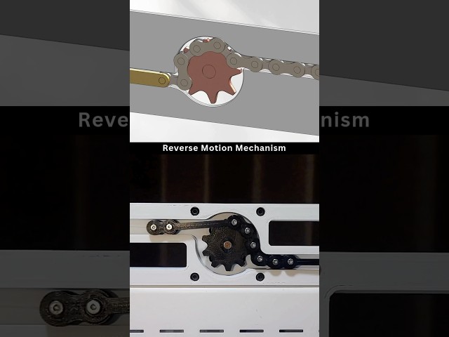Mechanism for Reverse Motion 🔄😇 #newdesign #chain #mechanism #mechanical #engineering #cadcam