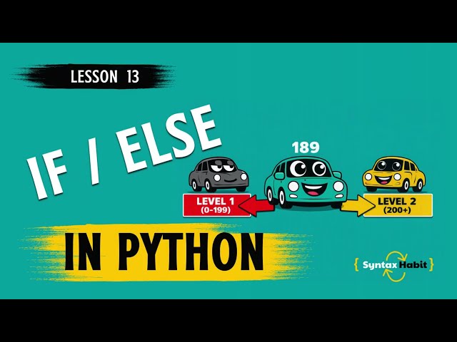 Python if & else Statements: How to Make Decisions | Beginner Tutorial | Lesson #13