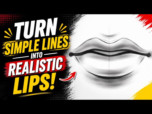 Turn Simple Lines into Realistic Lips | Easy Drawing Tutorial