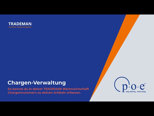 Chargenverwaltung in der Warenwirtschaft