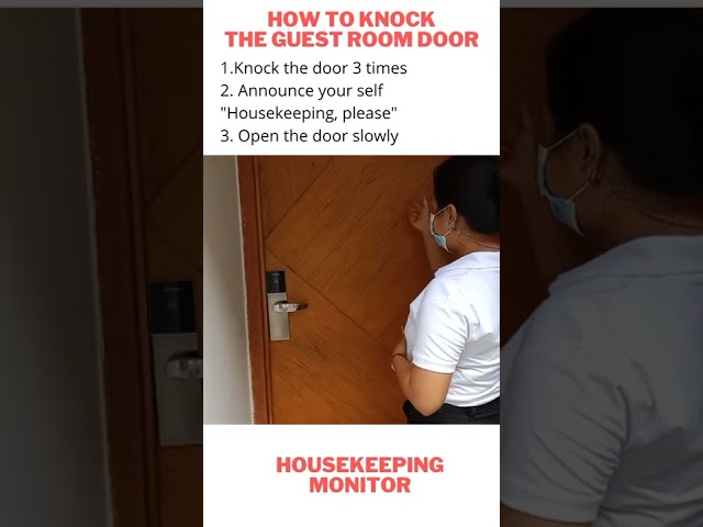 How to Knock Guest Room Door Based on Housekeeping Hotel Standard #shorts #knock