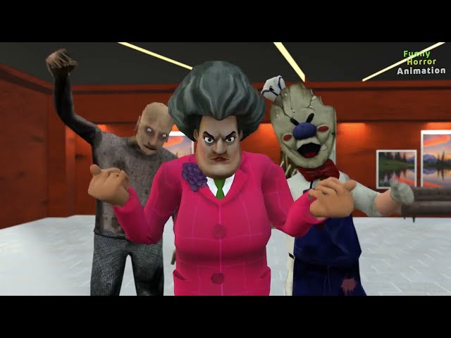 Pregnant Granny vs Many small Grannies vs Grandpa vs Baldi - funny horror animation (p.369)