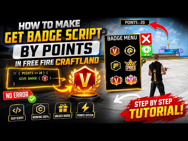 HOW TO MAKE GET BADGE SCRIPT 🔥 | Craftland Points System