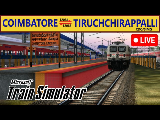 LIVE 🔴 12084 Jan Shatabdi Express MSTS | Coimbatore To Tirchy | in MSTS/OR. | TGDR v1.5 | #msts