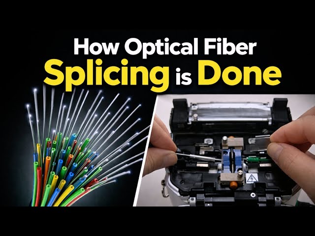 How Optical Fiber Splicing Is Done | Step-by-Step Fusion Splicing Tutorial #opticalfiber