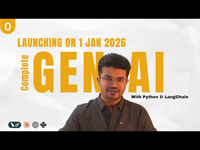 India's Best GenAI Course Launch 2026 | Build 10+ Projects | Python + LangChain + AWS Bedrock