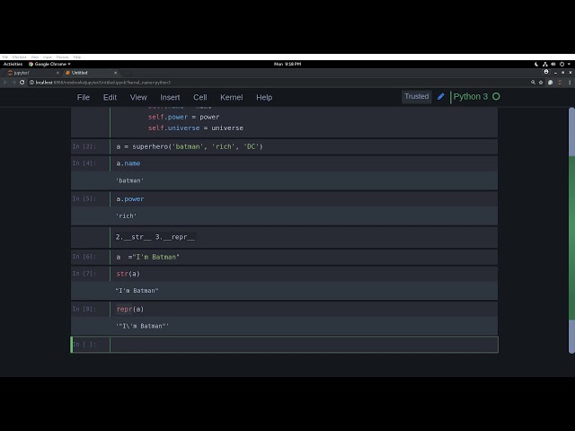Python Dunder (magic) methods 1 __str__ Vs __repr__ [3.6]