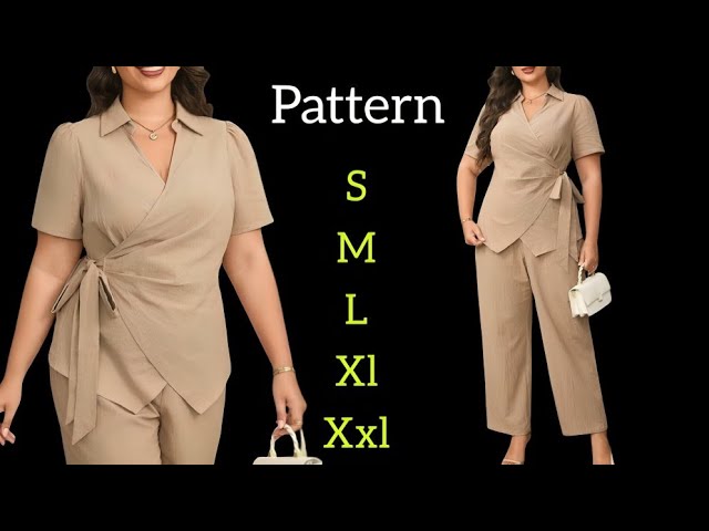 Wrap Blouse & Pants Pattern Tutorial | Full Pattern Drafting With Pro Tips