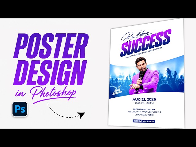 Professional Poster Design in Photoshop 2026 | Step by Step Tutorial
