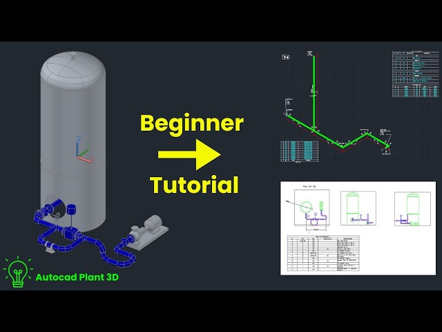 AutoCAD Plant 3D Beginner Tutorial | From 3D Model to Isometrics & Drawings