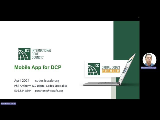 DCP Mobile App - ICC Digital Codes Premium