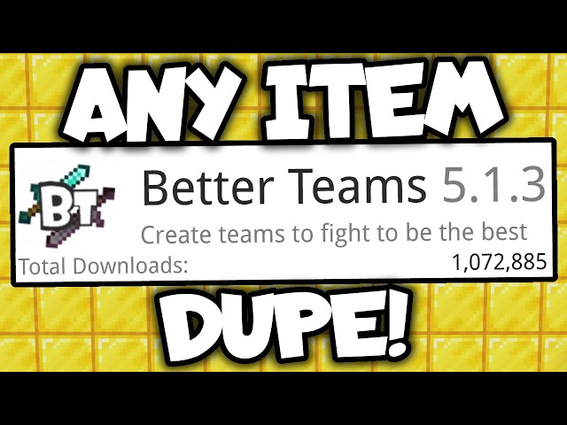 Minecraft Java Multiplayer Any Item Dupe for Java - Better Teams Dupe!