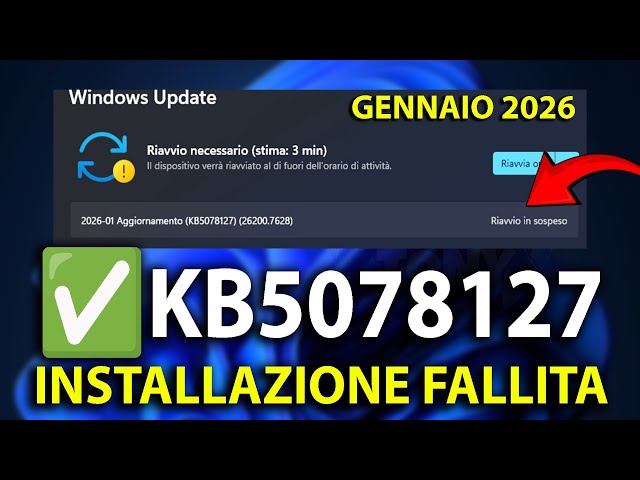 ✅KB5078127 - JANUARY 2026 Update Installation Error - How to Fix Windows Update
