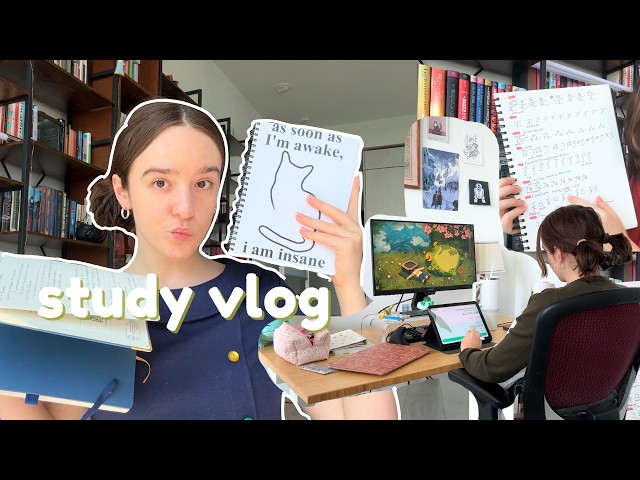 STUDY VLOG 📒 learning mandarin, english lit notes, desk days at home
