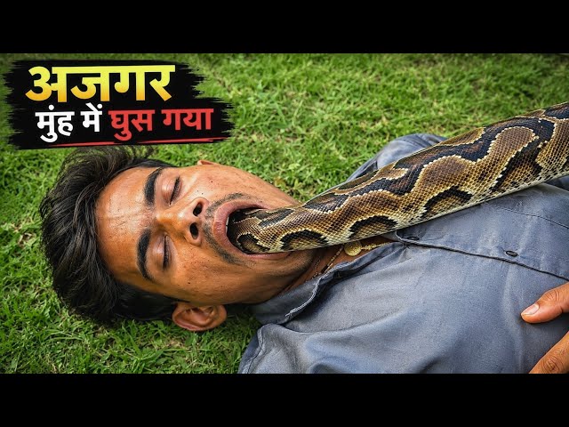 😱 The Python Went Straight Into My Mouth! AI VFX Horrorvideo suraj_kushwaha