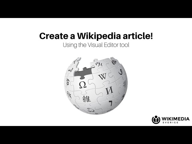 Create a Wikipedia article using Visual Editor