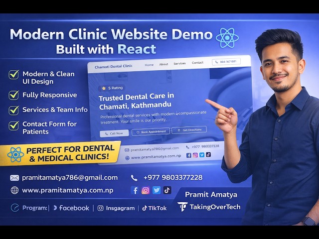Dental / Medical Clinic Website Demo | React Website Design