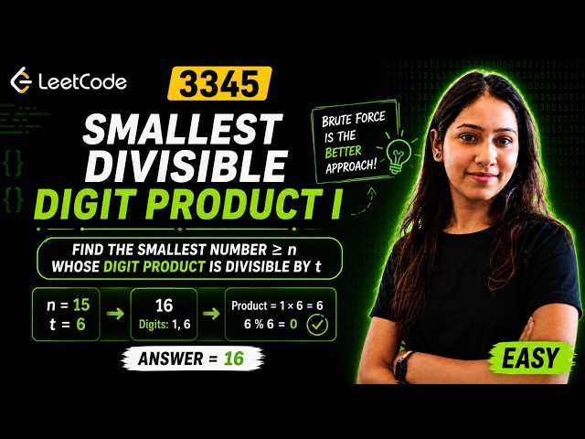 LeetCode 3345 | Smallest Divisible Digit Product I | Easiest Approach | Java
