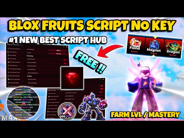 New Blox Fruits Script No Key - Auto Farm, Quest, Magnet Tokens, Raid, Fruit Esp & More! 🔥