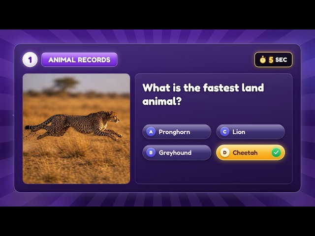 20 Animal Records Questions You Must Know! 🧠 | GK