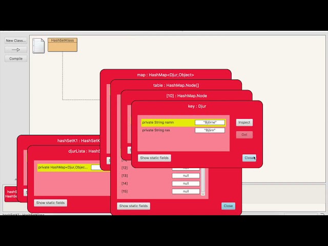 17. HashSet och HashMap (BlueJ)