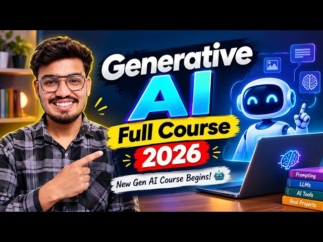 🚀 Generative AI Full Course 2026 | New Gen AI Course Begins! 🤖
