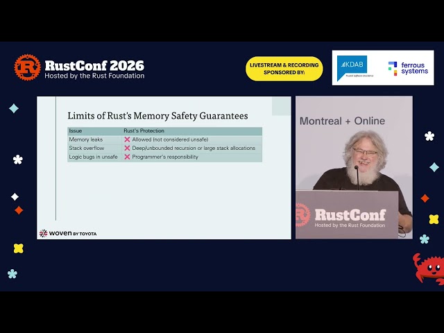 Robert Seacord: "Unsafe Rust" | RustConf 2026
