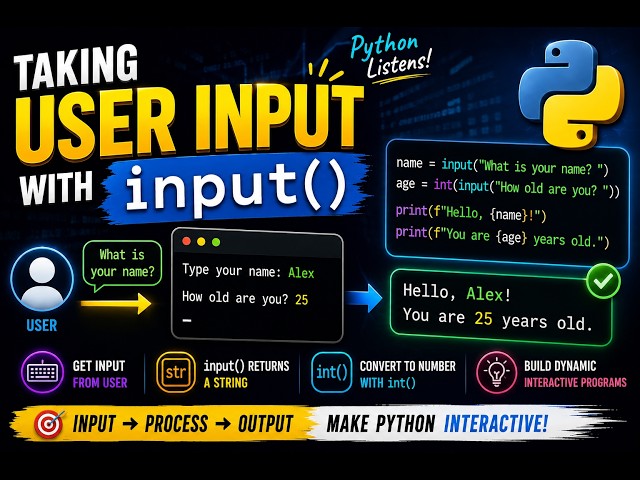 7. Taking User Input with input()