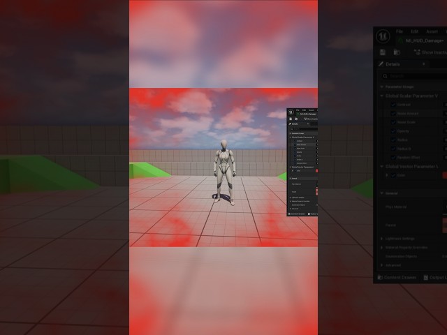 Material-driven on-screen blood damage effect!