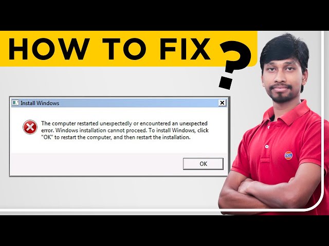 The Computer Restarted Unexpectedly or Encountered an Unexpected Error How To Fix [Hindi]