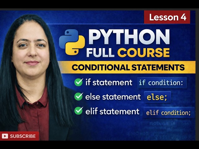 Python Full Course for Beginners to Advanced Lesson 4 | Techply