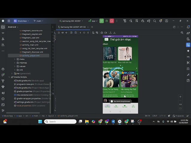 Ứng dụng nghe nhạc online code bằng Android studio và hướng dẫn cách sử dụng Firebase Storage