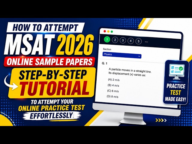 MSAT 2026: How to Attempt Sample Papers Online in CBT Mode | Step-by-Step Guide | Mittal Classes