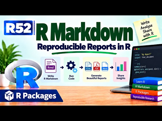 R52 | R Markdown — Reproducible Reports in R | R Packages | Uplatz