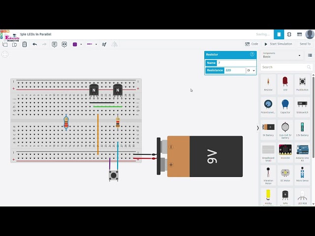 How to Glow Multiple LEDs in Parallel with NPN Transistors | Electronics Tutorial