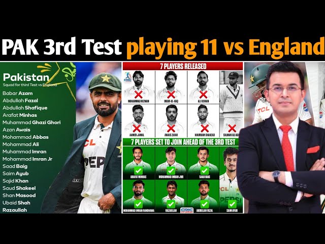 Pakistan New Playing 11 For 3rd Test vs England! 7 Major Changes For 3rd Test | PAK vs ENG 2026