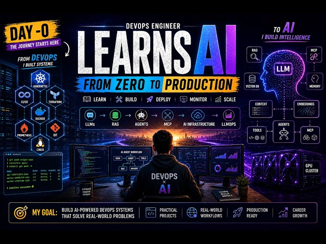 DEVOPS ENGINEER LEARNS AI — FROM ZERO TO PRODUCTION 🚀 | Day 0 - Journey Begins