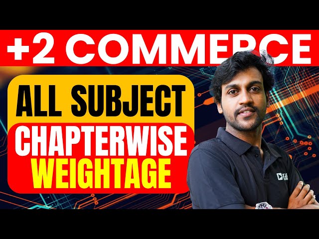 Plus Two Commerce | All Subject Chapter Wise Weightage | Exam Winner