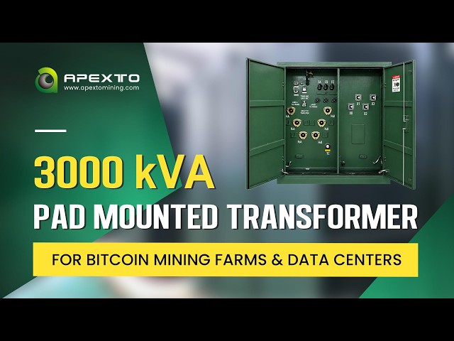 Apexto 3000 kVA Transformer For Bitcoin Mining | USA & Global Ready Stock