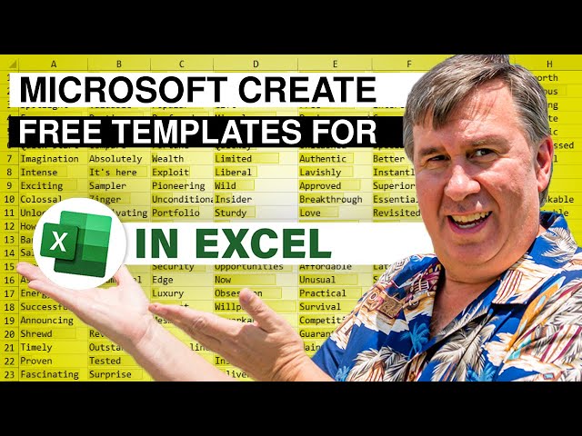 Excel - Free Excel Templates From Microsoft Create - Episode 2541