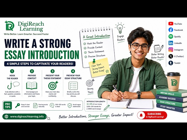 How to Craft a Compelling Essay Introduction: Expert Essay Writing Tips | DigiReach Learning Guide