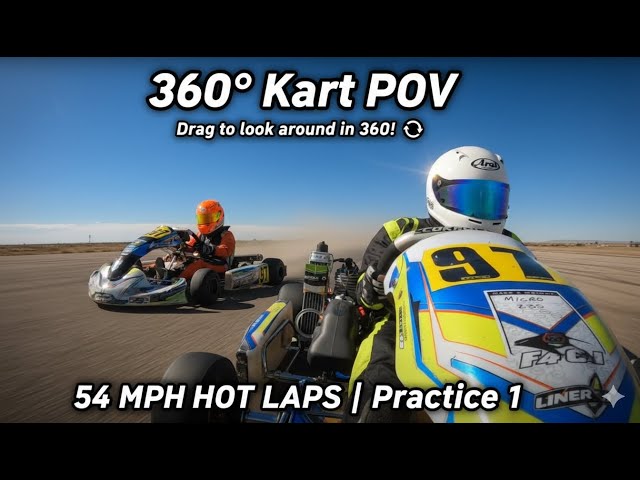 360° Go-Kart Hot Laps at IMI Motorsports | Round 1 Practice 1 (54.6 MPH, Fastest Lap 1m 6.980s)