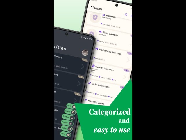 My Priorities Mobile App Demo