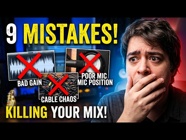 9 Home Recording MISTAKES That Are KILLING Your Mix