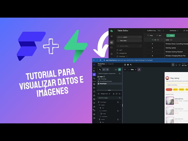 Conectando Supabase y Flutterflow: Tutorial para Visualizar Datos e Imágenes