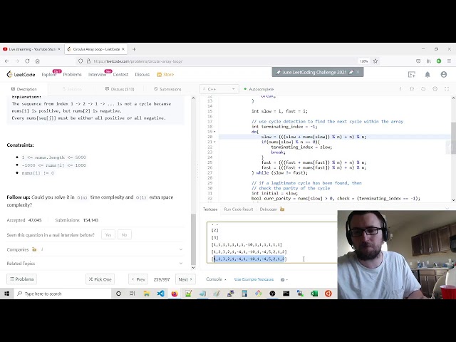 Circular Array Loop, Leetcode (Medium), C++