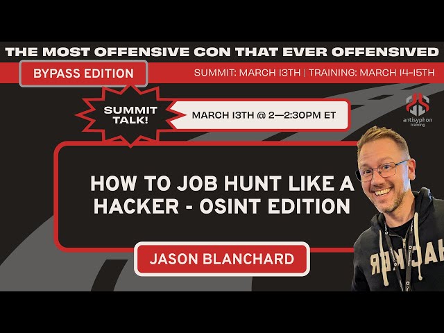 How to Job Hunt Like a Hacker - OSINT EDITION