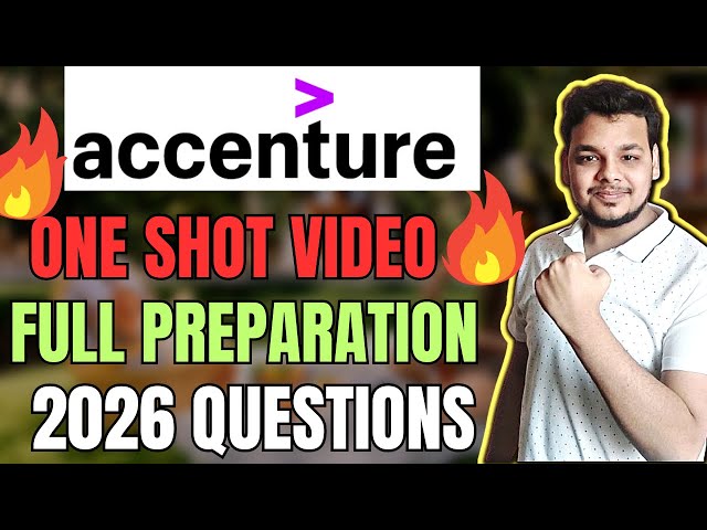 Accenture Hiring 2026 | Accenture (One Shot) Preparation 2026 | Technical Assessment , Coding Solved